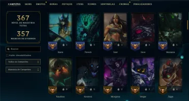 Unranked com 115 Champs e 41 Skins ( ADC / SUP / JG )