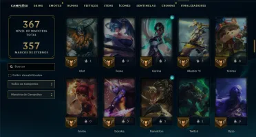 Unranked com 115 Champs e 41 Skins ( ADC / SUP / JG )
