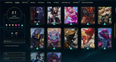 Unranked com 115 Champs e 41 Skins ( ADC / SUP / JG )