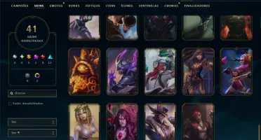 Unranked com 115 Champs e 41 Skins ( ADC / SUP / JG )