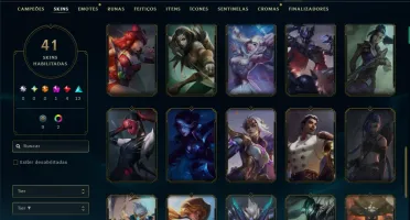 Unranked com 115 Champs e 41 Skins ( ADC / SUP / JG )