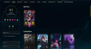 Unranked com 115 Champs e 41 Skins ( ADC / SUP / JG )
