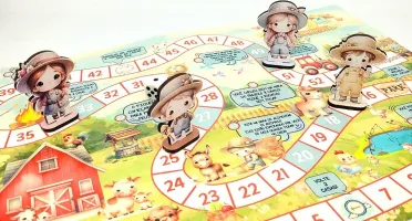 Jogo de Tabuleiro Fazendinha Cute 40 x 28 cm