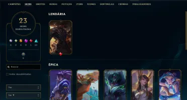 Unranked com 75 Champs e 23 Skins