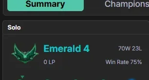 Conta esmeralda com skin ultimate win rate alto
