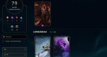 Conta de League of Legends com 79 skins