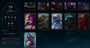 Conta de League of Legends com 79 skins