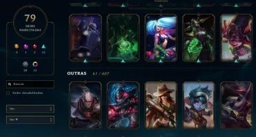 Conta de League of Legends com 79 skins
