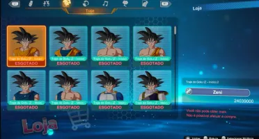 Dragon Ball: Sparking! Zero (PS5) - Habilidade, zeni, trajes