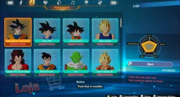 Dragon Ball: Sparking! Zero (PS5) - Habilidade, zeni, trajes
