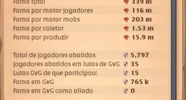 CONTA DE ALBION 339m DE FAMA TOTAL + COLETA DE PELEGO