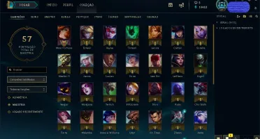 ACC LOL Nvl 47 56 Champs 10K EA E 4 Skins Por 35R$!
