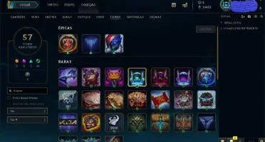 ACC LOL Nvl 47 56 Champs 10K EA E 4 Skins Por 35R$!