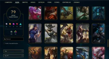Unranked com 150 Champs e 79 Skins (SUP / MID)