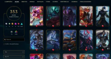 Conta Lol 2014 Full Campeões, Mono Draven 1Mi E Skin Ahri Fa