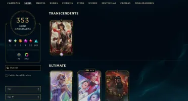 Conta Lol 2014 Full Campeões, Mono Draven 1Mi E Skin Ahri Fa