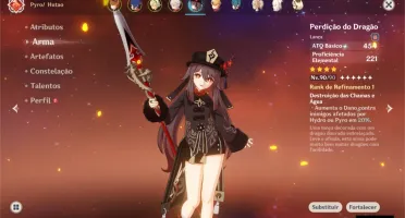 CONTA KAZUHA+ESPADA DA LIBERDADE+CHILDE+HARPA CELESTIAL