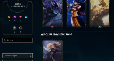 CONTA DE LOL OURO 1 // 4 SKINS // MMR ALTO