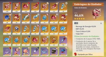 GENSHIN IMPACT AR46 DILUC + KLEE + ALBEDO + DIONA + MONA