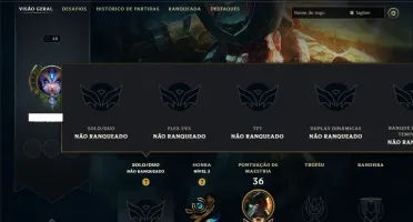 Unranked com 35 Champs e 8 Skins