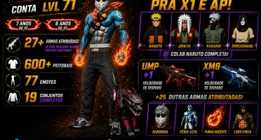 Conta de Free fire pra jogador de AP e X1