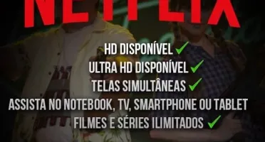 CONTA NETFLIX 4 TELAS + ULTRA HD (4K) 30 DIAS