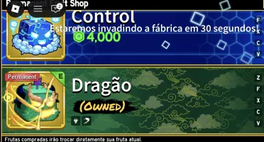 Conta Blox fruit com perm dragon