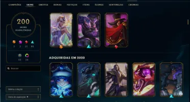 conta de lol, platina 4/2 2020,182 skins