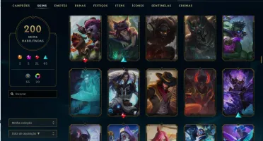 conta de lol, platina 4/2 2020,182 skins