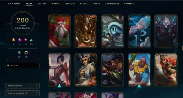 conta de lol, platina 4/2 2020,182 skins