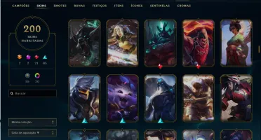 conta de lol, platina 4/2 2020,182 skins