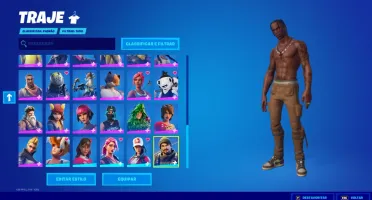 CONTA FORNITE 255 SKINS + TRAVIS SCOTT + 850 VBUCKS
