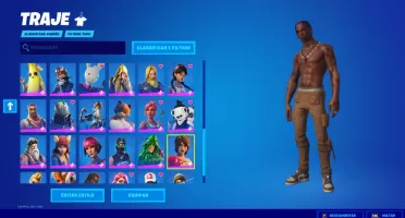 CONTA FORNITE 255 SKINS + TRAVIS SCOTT + 850 VBUCKS