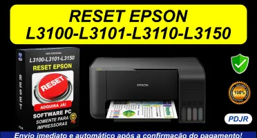 Reset Epson Almofadas com Tinta Cheia - L3100-L3110-L3150