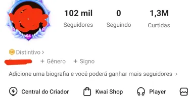 Kwai Monetizado Conta com 102k Seguidores Reais ! ✅ ✨