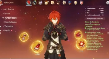 MELHOR CONTA 5* - DILUC, VENTI, KLEE, QIQI + TÚMULO DO LOBO
