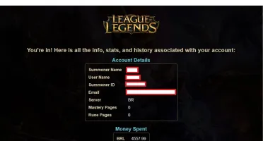 Conta League of Legends Completa
