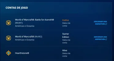 Conta de World of Warcraft
