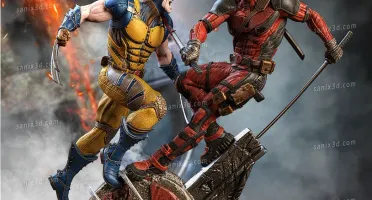 Deadpool vs. Wolverine 3d stl