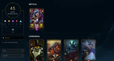 Conta League of Legends Full Acesso -134 Champs e 45 Skins