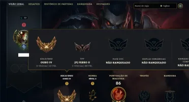 Ouro 4 com 65 Champs e 2 Skins