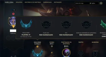 Platina 4 com 80 Champs e 63 Skins + 6 Prestigios