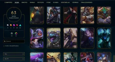 Platina 4 com 80 Champs e 63 Skins + 6 Prestigios