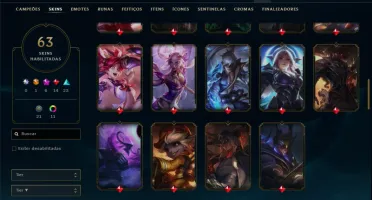 Platina 4 com 80 Champs e 63 Skins + 6 Prestigios