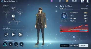 Conta (Cn) Solo Leveling Arise 3 Char Ssr E 2 Armas Ssr