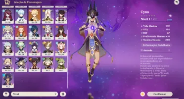 CONTA GENSHIN IMPACT COM CYNO AYAKA EULA CHILDE + DOIS T5