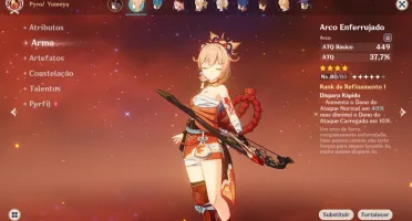 CONTA GENSHIN AR 51 8 personagens 5* SEM ASSOCIAÇÃO