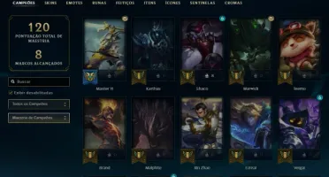 Conta main master yi platina 4 com borba da skin tinta sombr