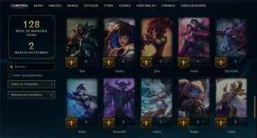 Esmeralda 1 com 70 Champs e 9 Skins