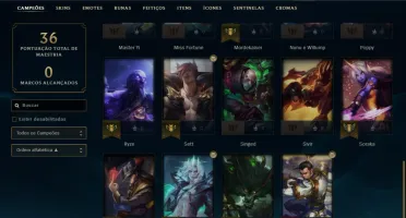 Conta smurf mestre 400 pdl
